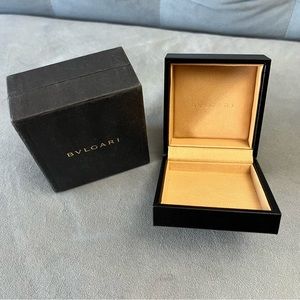 BULGARI Jewerly Box + Outer Box 3.75x3.5x2 inches
